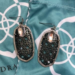 Kendra Scott Darcy custom earrings dichroic glass
